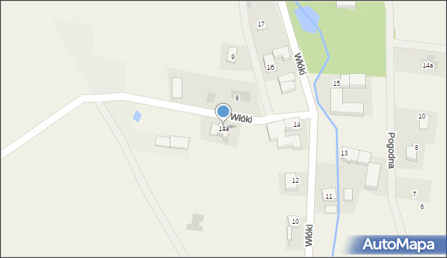 Włóki, Włóki, 14a, mapa Włóki