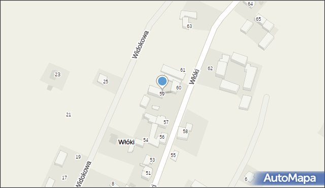 Włóki, Włóki, 59, mapa Włóki