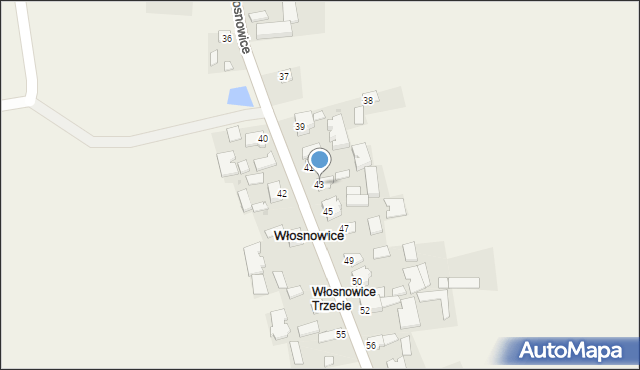 Włosnowice, Włosnowice, 43, mapa Włosnowice