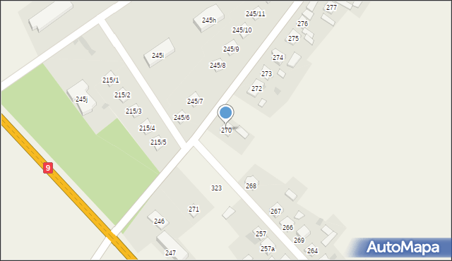 Włostów, Włostów, 270, mapa Włostów