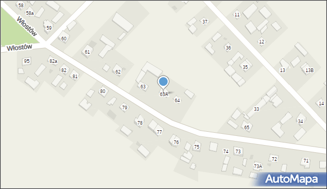 Włostów, Włostów, 63A, mapa Włostów