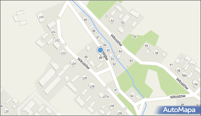 Włostów, Włostów, 98, mapa Włostów