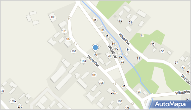 Włostów, Włostów, 99, mapa Włostów