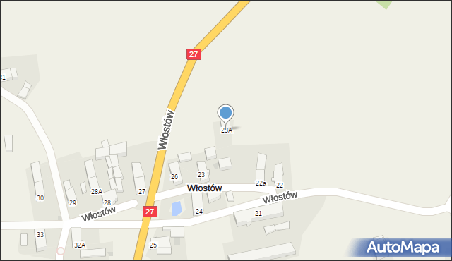 Włostów, Włostów, 23A, mapa Włostów