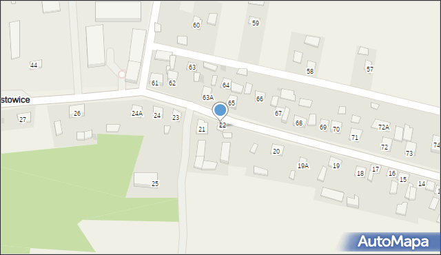 Włostowice, Włostowice, 22A, mapa Włostowice