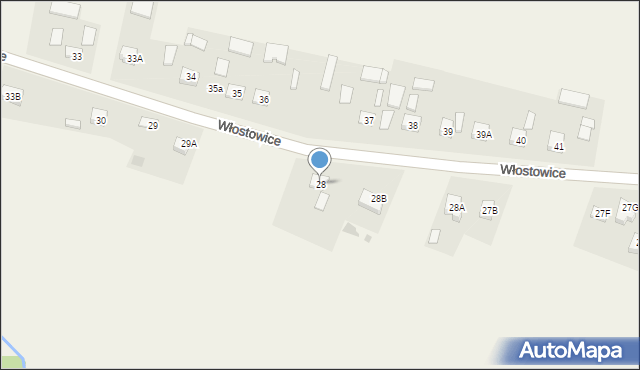 Włostowice, Włostowice, 28, mapa Włostowice