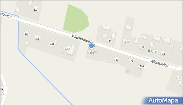 Włostowice, Włostowice, 33B, mapa Włostowice
