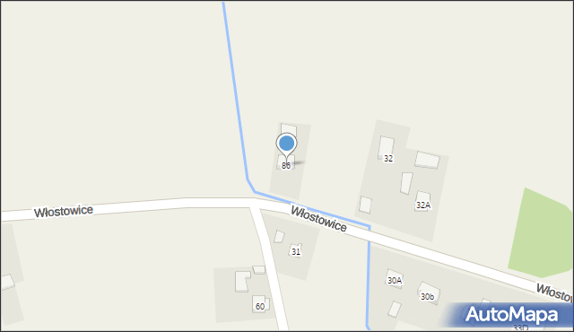 Włostowice, Włostowice, 86, mapa Włostowice