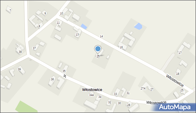 Włostowice, Włostowice, 15, mapa Włostowice