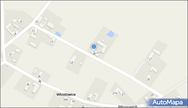 Włostowice, Włostowice, 16, mapa Włostowice