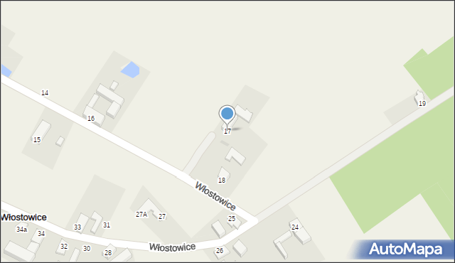Włostowice, Włostowice, 17, mapa Włostowice