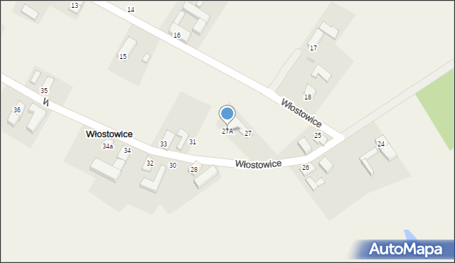 Włostowice, Włostowice, 27A, mapa Włostowice