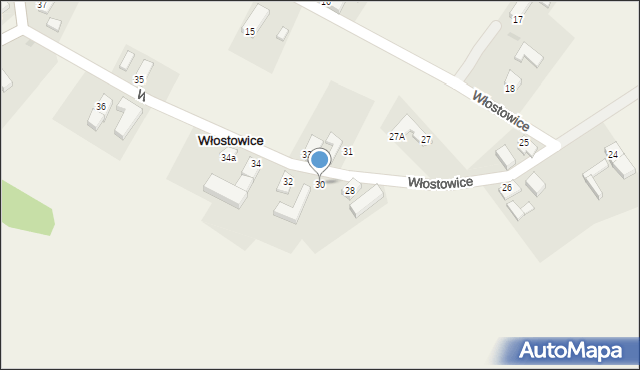 Włostowice, Włostowice, 30, mapa Włostowice