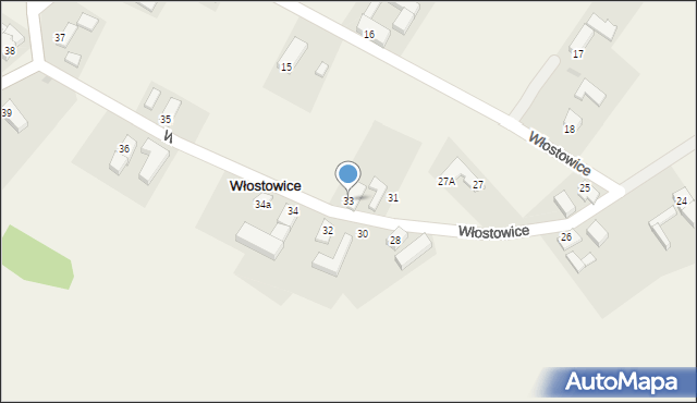 Włostowice, Włostowice, 33, mapa Włostowice