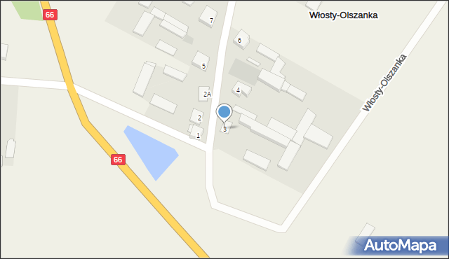 Włosty-Olszanka, Włosty-Olszanka, 3, mapa Włosty-Olszanka