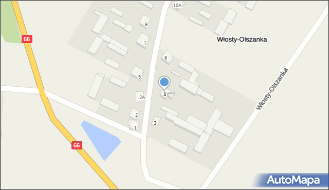 Włosty-Olszanka, Włosty-Olszanka, 4, mapa Włosty-Olszanka