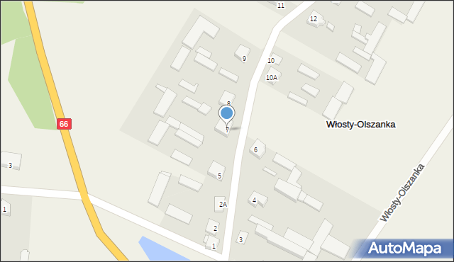Włosty-Olszanka, Włosty-Olszanka, 7, mapa Włosty-Olszanka