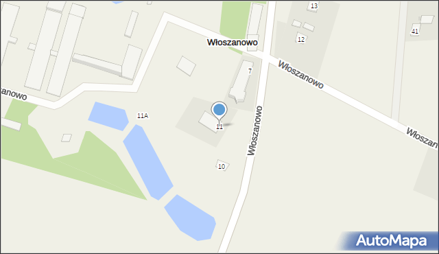 Włoszanowo, Włoszanowo, 11, mapa Włoszanowo