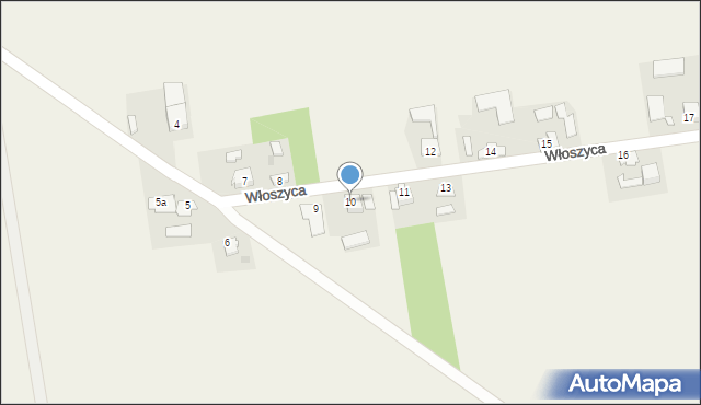 Włoszyca, Włoszyca, 10, mapa Włoszyca