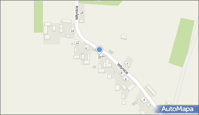 Włynice, Włynice, 10, mapa Włynice