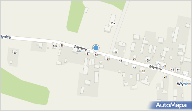 Włynice, Włynice, 36, mapa Włynice