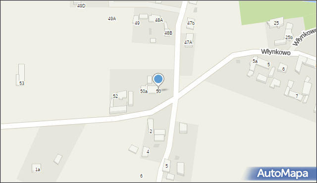 Włynkowo, Włynkowo, 50, mapa Włynkowo