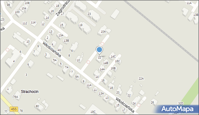 Wrocław, Włościańska, 12, mapa Wrocławia