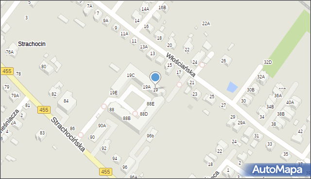 Wrocław, Włościańska, 19, mapa Wrocławia