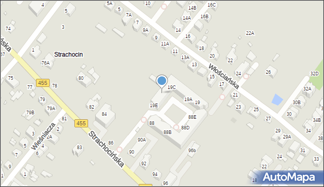 Wrocław, Włościańska, 19D, mapa Wrocławia