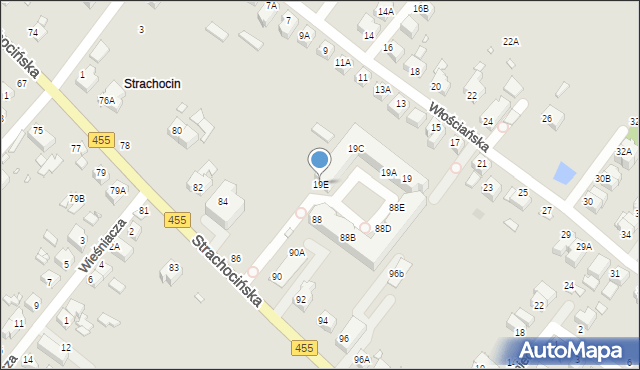 Wrocław, Włościańska, 19E, mapa Wrocławia