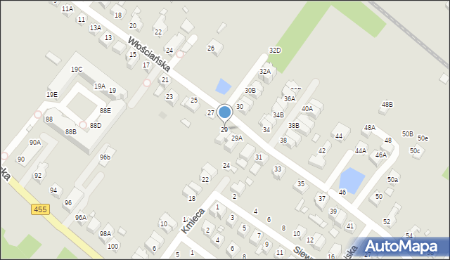 Wrocław, Włościańska, 29, mapa Wrocławia
