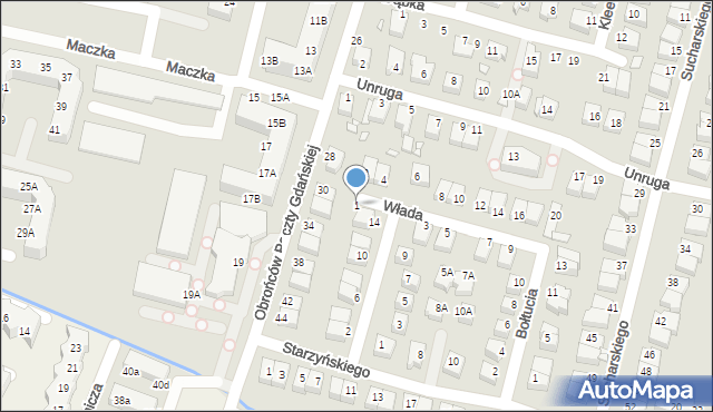 Wrocław, Włada Franciszka, gen., 1, mapa Wrocławia