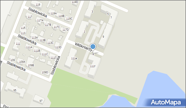 Wrocław, Włókniarzy, 4, mapa Wrocławia