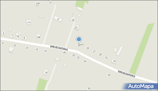 Wyszków, Włościańska, 23, mapa Wyszków