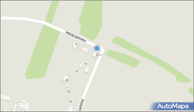 Wyszków, Włościańska, 72, mapa Wyszków