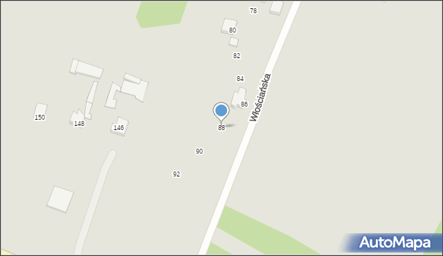 Wyszków, Włościańska, 88, mapa Wyszków