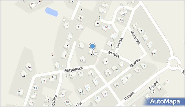 Zalasewo, Włoska, 10, mapa Zalasewo