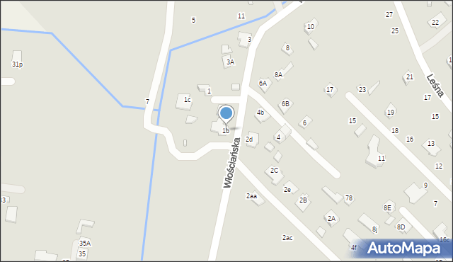 Zamość, Włościańska, 1b, mapa Zamościa