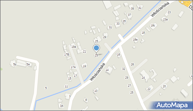 Zamość, Włościańska, 23, mapa Zamościa