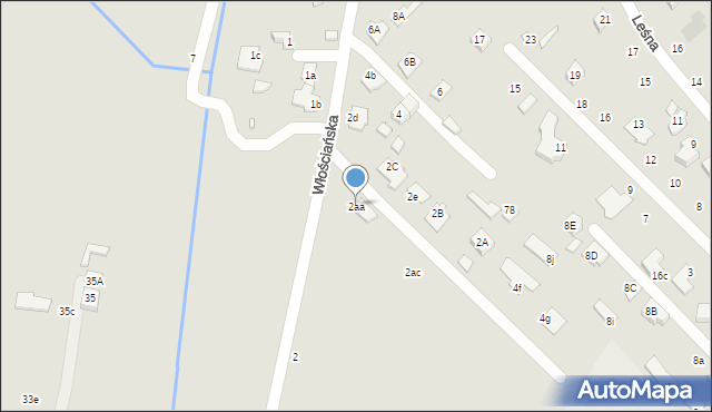 Zamość, Włościańska, 2aa, mapa Zamościa