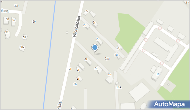 Zamość, Włościańska, 2pf, mapa Zamościa