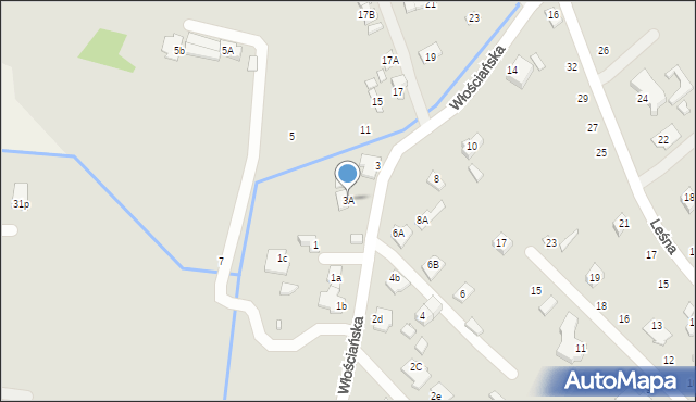 Zamość, Włościańska, 3A, mapa Zamościa