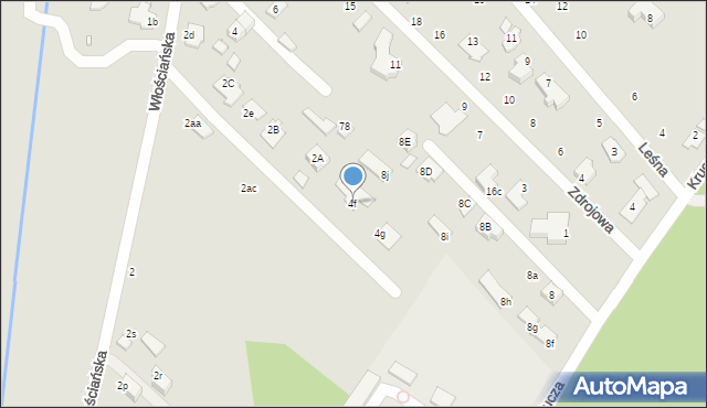 Zamość, Włościańska, 4f, mapa Zamościa