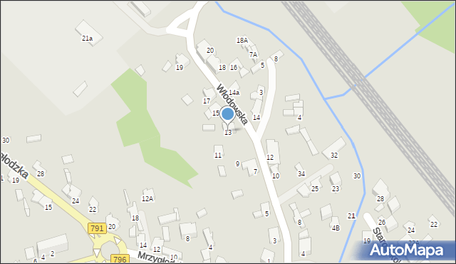 Zawiercie, Włodowska, 13, mapa Zawiercie