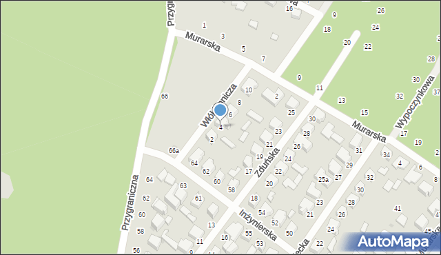 Zgierz, Włókiennicza, 4, mapa Zgierz