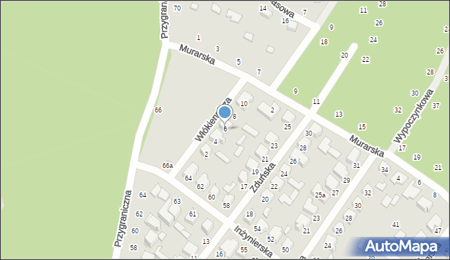 Zgierz, Włókiennicza, 6, mapa Zgierz