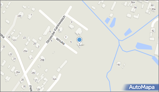 Mszczonów, Wnuka Wincentego, płk., 7, mapa Mszczonów