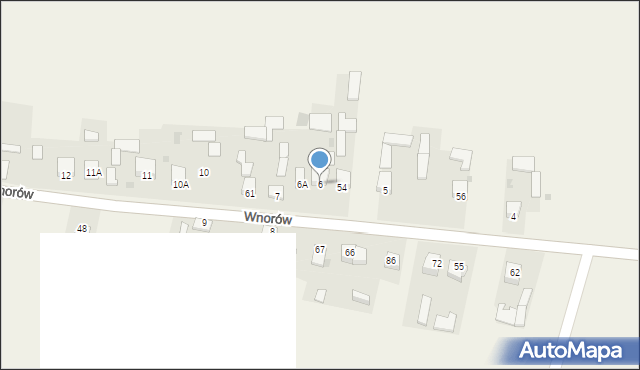 Wnorów, Wnorów, 6, mapa Wnorów