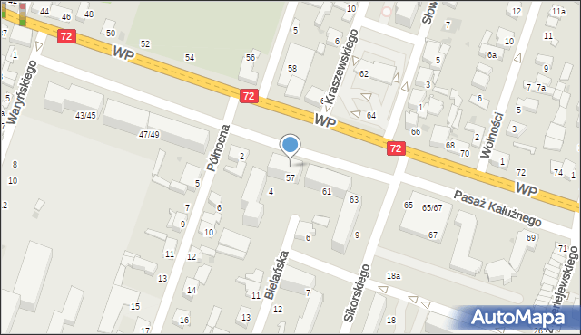 Aleksandrów Łódzki, Wojska Polskiego, 57-59, mapa Aleksandrów Łódzki