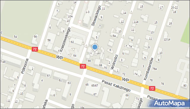 Aleksandrów Łódzki, Wojska Polskiego, 68a, mapa Aleksandrów Łódzki